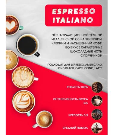 Espresso Italiano Natural coffee in Espresso grains 1000 g - Buy Online on GoSupps.com