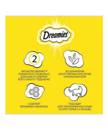 DREAMIES MIX pillow for cats chicken peppermint 140 g 5 pcs - Buy Online on GoSupps.com