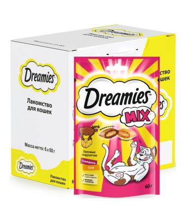 DREAMIES Mix pillow for cats beef 60 g 2 pcs - Buy Online on GoSupps.com