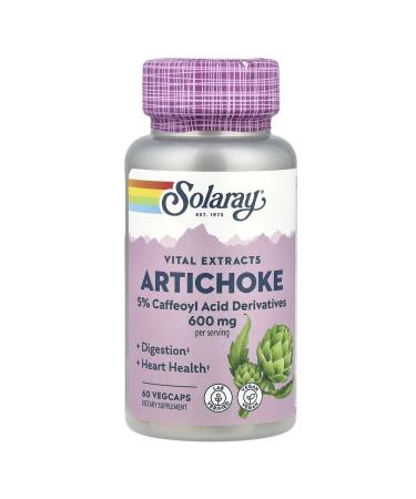Solaray Artichok 600 mg 60 plant capsules (300 mg in 1 capsule)