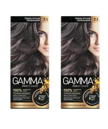 Gamma Cream-color hair tone 7.1 dark corn ash 2 units