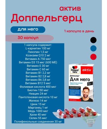 Doppelherz Vitamins for men 30 capsules - Buy Online on GoSupps.com
