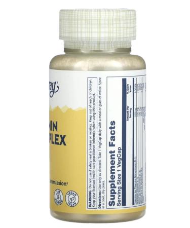 Solaray B-complex 100 mg Vitamin B-Complex 50 capsules - Buy Online on GoSupps.com