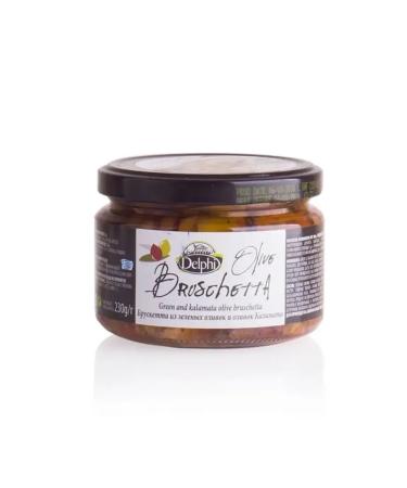 Delphi Bruscette from green olives and olives Kalamata 230g - Buy Online on GoSupps.com