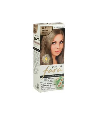 FARA Hair color cream tone 8.0 light blond
