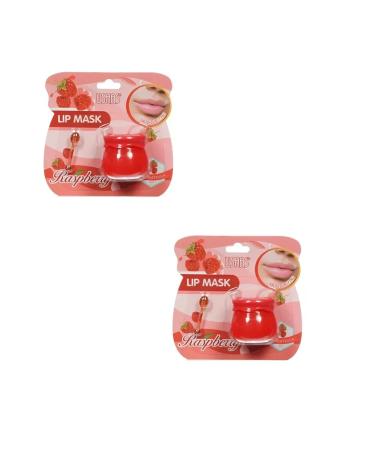 ushas Lip Mask lip mask with raspberry aroma 6g 2 pcs