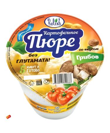 Relish Potato puree in a glass with a taste of mushrooms 37 g 24 pcs - Buy Online on GoSupps.com