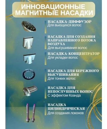 RICH BLONDIN Hair hair dryer Powerful with nozzles 7 in 1 - Buy Online on GoSupps.com