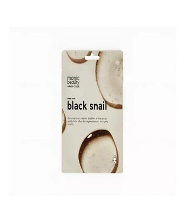 MONIC BEAUTY Face mask black snail 25 ml 24 pcs - Buy Online on GoSupps.com