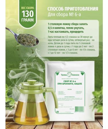 Herbs of the Caucasus Herbal collection for bronchitis cough No. 6-a - Buy Online on GoSupps.com