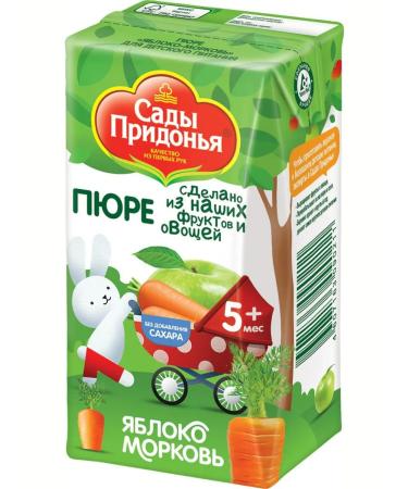 Gardens of Pridonya Baby puree apple-carrots 18 pcs 125g - Buy Online on GoSupps.com