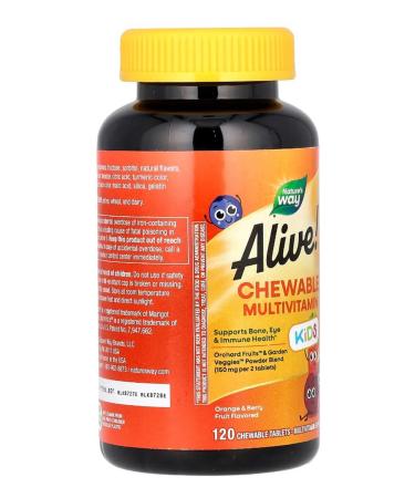Nature's Way Vitamins for children for immunity 120 chewing tablets - Buy Online on GoSupps.com