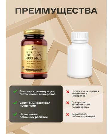 Biotin vitamin for hair from Solgar 50 capsules - Buy Online on GoSupps.com