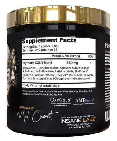 Insane Labz Psychotic Gold Powder Powder watermelon - Buy Online on GoSupps.com