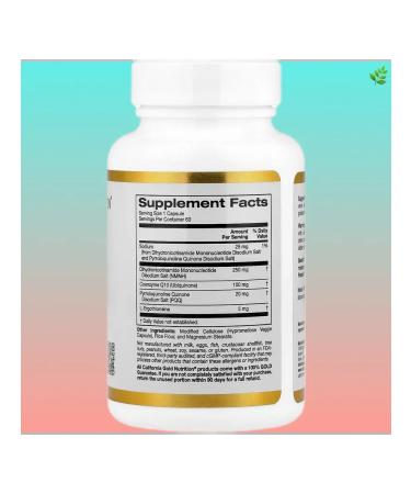 California Gold Nutrition Complex with NMNH 60 plant capsules - Buy Online on GoSupps.com