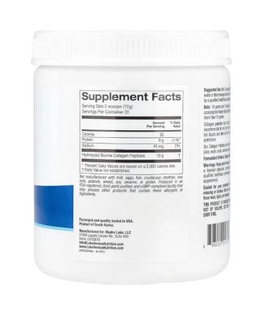 Lake Avenue Collagen Peptides Type 1 & 3 Collagen Peptides 200g - Buy Online on GoSupps.com