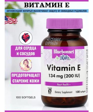 Bluebonnet Vitamin E 200 me 100 capsules