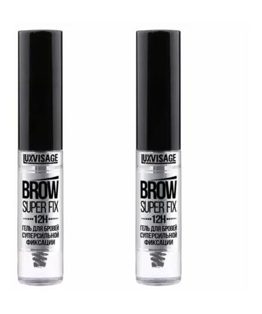 LUXVISAGE Eyebrow gel super -linked fixation 12h colorless 2 pcs