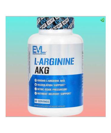 EVLution Nutrition L-Arginine AKG 120 plant capsules