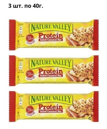 Nature Valley Protein bar with salty caramel 40 g (3 pcs.) - Buy Online on GoSupps.com