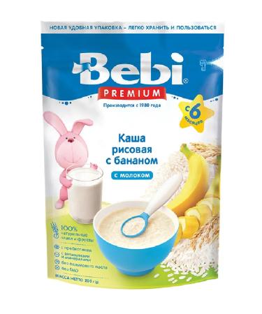 Bebi Premium Dairy rice porridge with a banana 6 months 9 pcs for 200 g - Buy Online on GoSupps.com