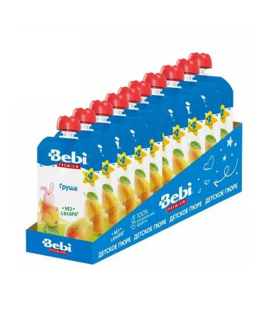 Bebi Premium Puree fruit pear from 4 months 10 pieces of 90 grams