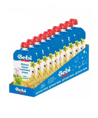 Bebi Premium Puree fruit apple-bandan-club-out-and-off 10 pcs 90 grams