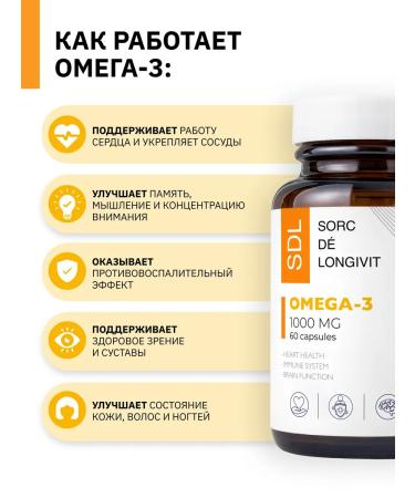 SDL Omega 3 1000 mg capsules fish oil Vitamin Omega-3 - Buy Online on GoSupps.com