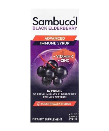 Sambucol Black elderberry sir with vitamin C and zinc 120 ml