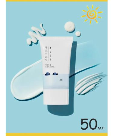 round lab Sunscreen for face cream with sea water 1025 Dokdo - Buy Online on GoSupps.com