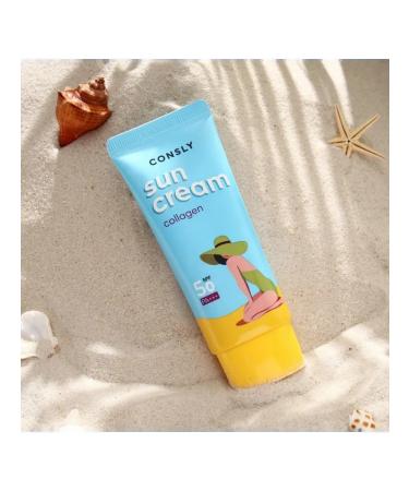 CONSLY Sunscreen with collagen SPF 50+ 50 ml - Buy Online on GoSupps.com