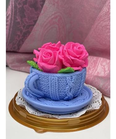 Milovsem Handmade soap bouquet of roses in a cup - Buy Online on GoSupps.com