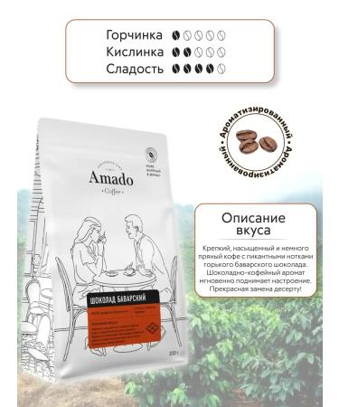 Amado Coffee in Bavarian chocolate grain 200 g - Buy Online on GoSupps.com