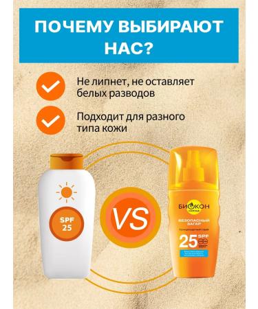BIOCON Spray for safe tanning SPF-25 - Buy Online on GoSupps.com