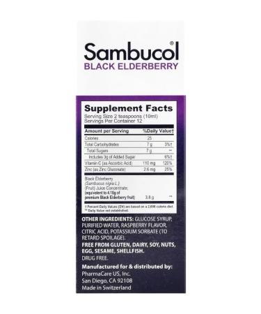 Sambucol Black elderberry siring for immunity 120 ml - Buy Online on GoSupps.com
