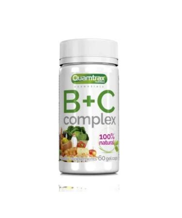 Quamtrax Nutrition B+C Complex vitamins B C and E 60 capsules
