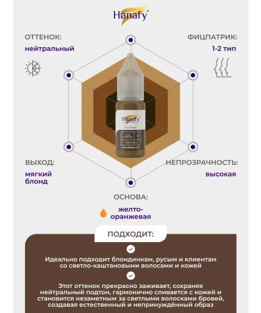 Hanafy Pigment for powder pomping eyebrows No. 1 Chai Latte 10 ml - Buy Online on GoSupps.com