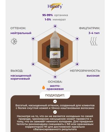 Hanafy Pigment for powder pomping eyebrows No. 4 Cafe Mocha 10 ml - Buy Online on GoSupps.com