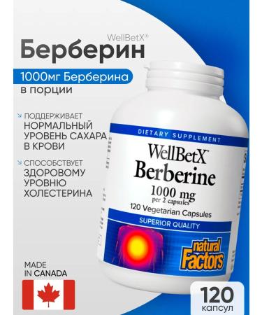 Natural Factors Wellbetx weight loss tablets Berberine 500 mg