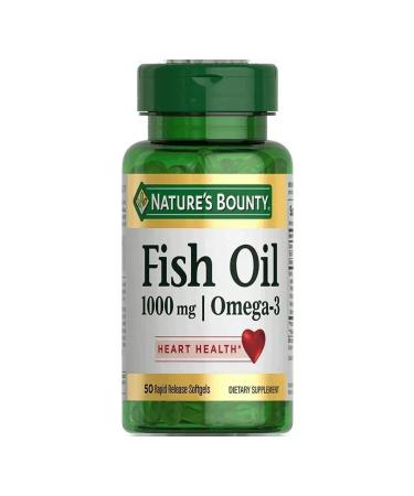 Nature's Bounty Fish oil omega-3 capsules 1000 mg 50 pcs - Buy Online on GoSupps.com