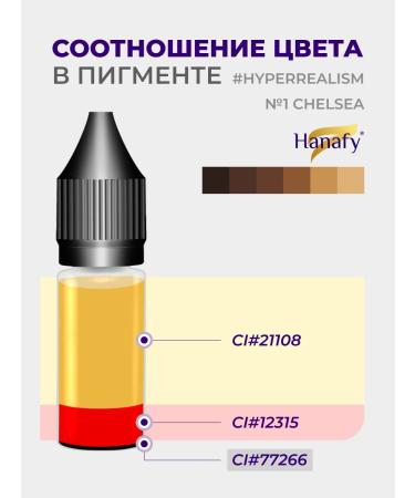 Hanafy Pigment for eyebrow permanent No. 1 Chelsea 10 ml - Buy Online on GoSupps.com