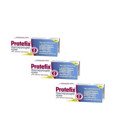 Protefix Extra-horsepower fixing cream for dentures 24g-3pcs