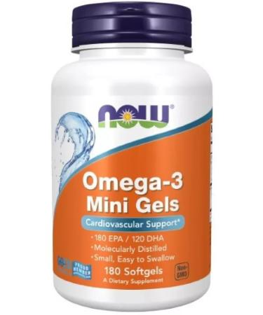 Now omega-3 mini capsules 180 pcs capsule weighing 740 mg-1pcs