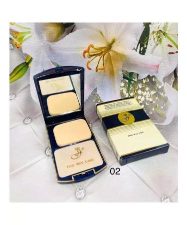 Face powders Compact powder 2V1 TK-12 ivory # 02