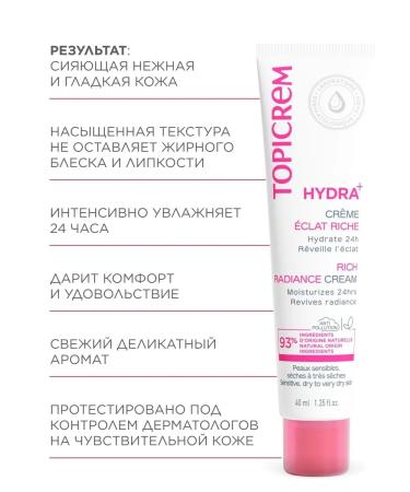 TOPICREM Moisturizing face cream for Hydra+ 40 ml - Buy Online on GoSupps.com