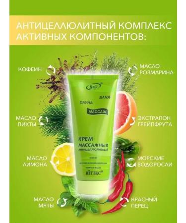 Vitex Body cream Anti -cellulite bath. Sauna. Massage - Buy Online on GoSupps.com