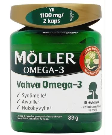 Omega 3 Moller Vahva Fisheries Fiber 1100 mg 70 capsules