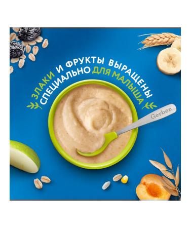 Gerber Porridge apple and prunes from 6 months. 180g 3 pcs - Buy Online on GoSupps.com