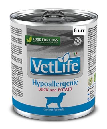 Farmina Vet Life hypoallergenic duck with potatoes 300 gr * 6 pcs - Buy Online on GoSupps.com