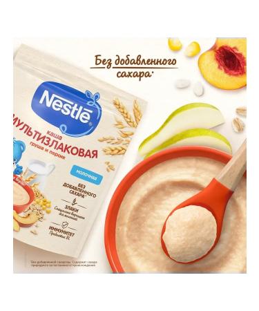 Nestle Porridge milk pear and peach from 6 months. 200g 3 pcs - Buy Online on GoSupps.com